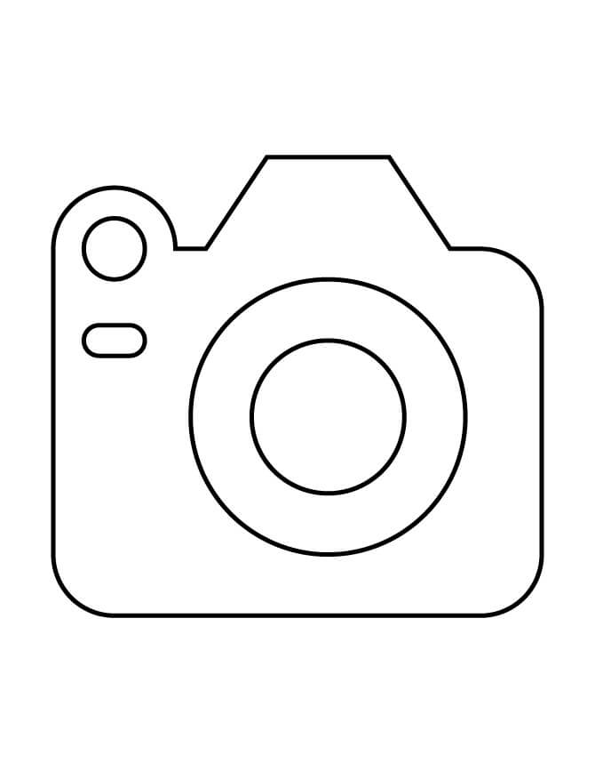 Dibujo de Lindo Icono de Cmara para Colorear