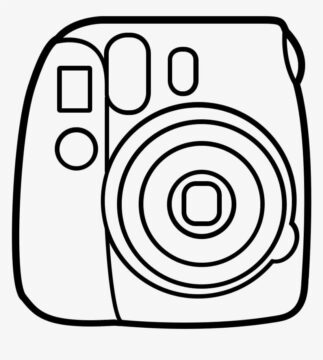 Dibujo de Vector de Cmara para Colorear
