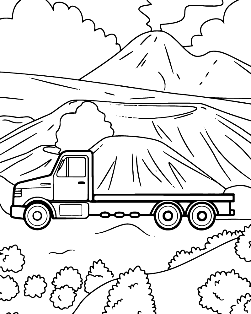 Dibujo de Flatbed Tow Truck Coloring Pages para Colorear