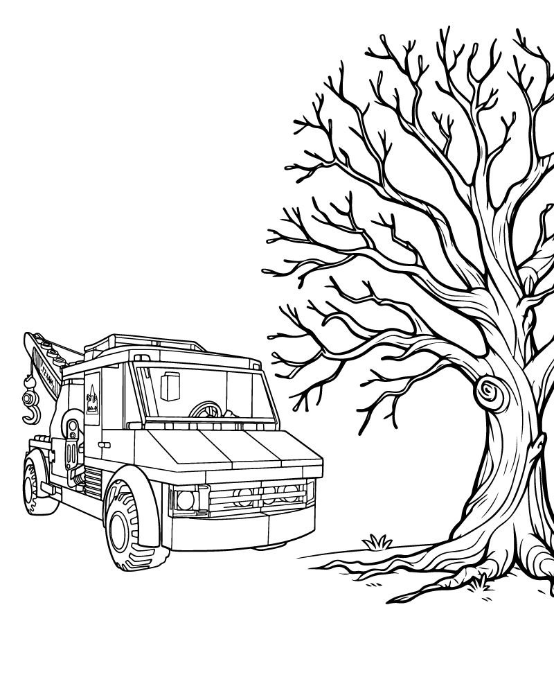 Dibujo de Futuristic Tow Truck Coloring Pages para Colorear