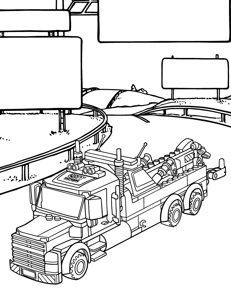 Dibujo de Lego Tow Truck Coloring Pages para Colorear