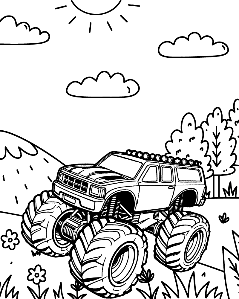 Dibujo de Monster Tow Truck Coloring Pages para Colorear