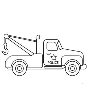 Dibujo de Police Tow Truck Coloring Pages para Colorear