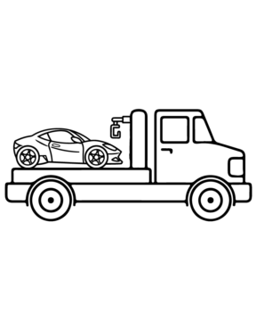 Dibujo de Tow Truck In Action Coloring Pages para Colorear