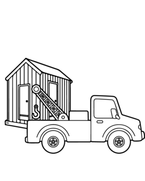 Dibujo de Tow Truck Printable Coloring Pages para Colorear