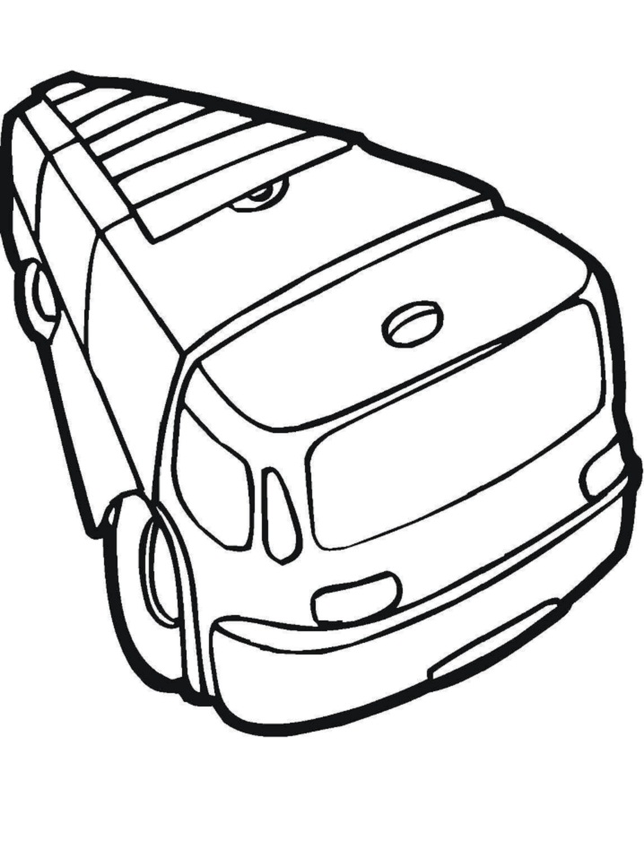 Dibujo de Camión de Bomberos Simple para Colorear
