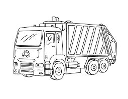 Dibujo de Camin de Basura Bsico para Colorear