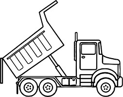 Dibujo de Camin de Basura Fcil para Colorear