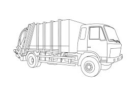 Dibujo de Camin de Basura Imprimible para Colorear