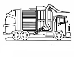 Dibujo de Camin de Basura Mugriento para Colorear