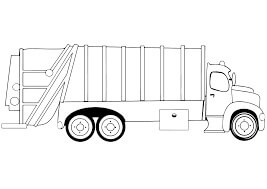 Dibujo de Camin de Basura Normal para Colorear