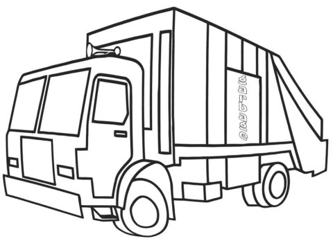 Dibujo de Gran Camin de Basura para Colorear