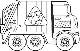 Dibujo de Hermoso Camin de Basura para Colorear