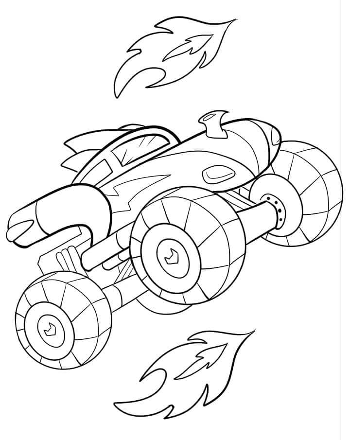 Dibujo de Camin Monstruo Cohete para Colorear