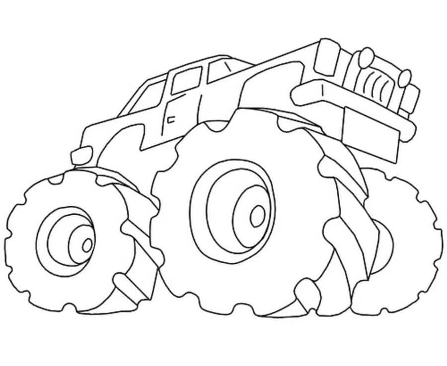 Dibujo de Camin Monstruo Gigante para Colorear