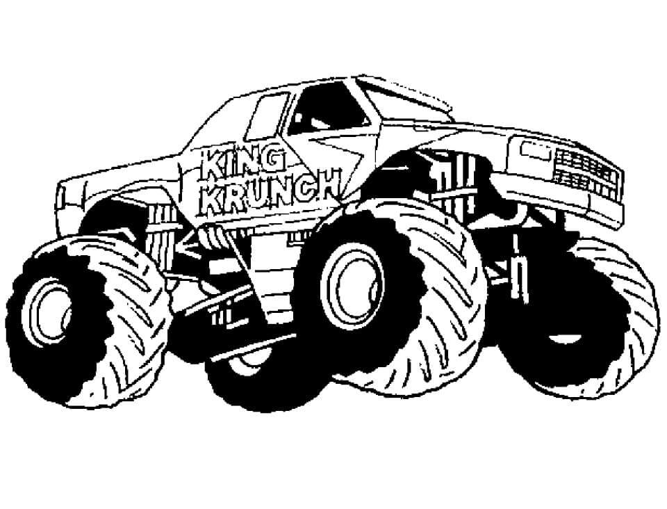 Dibujo de Camin Monstruo King Krunch para Colorear