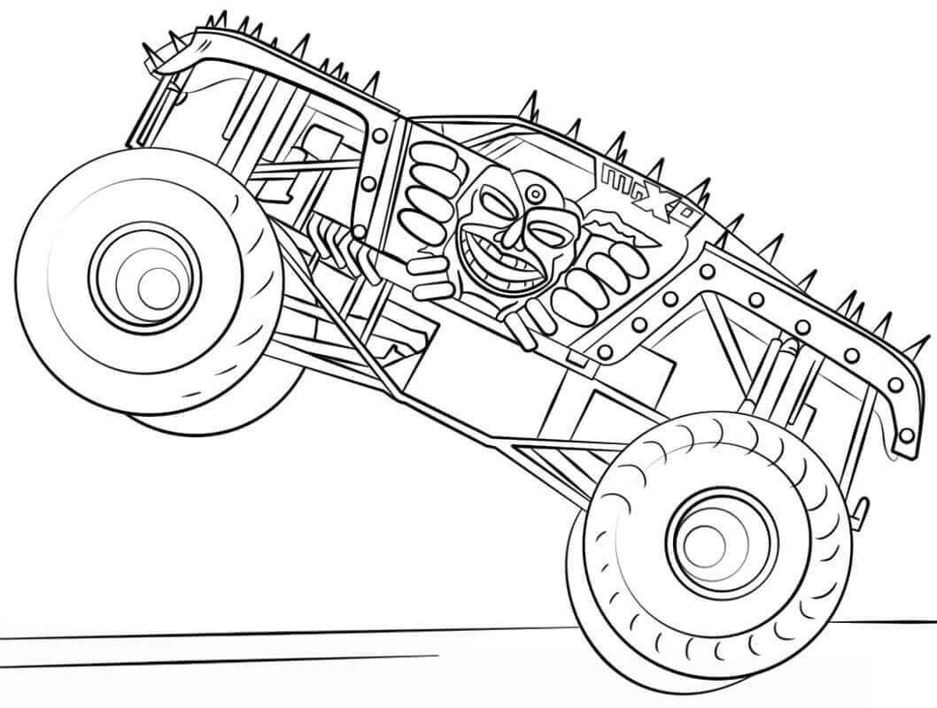 Dibujo de Camin Monstruo Max D para Colorear