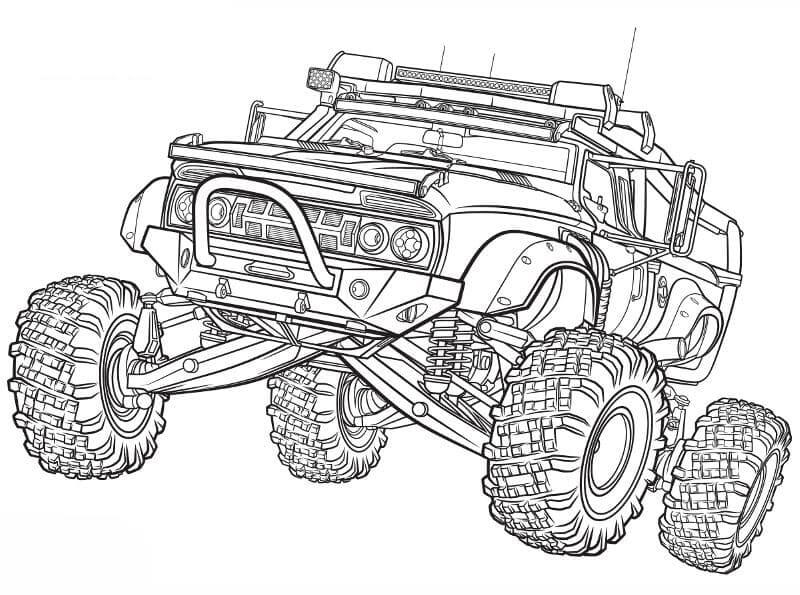 Dibujo de Camin Monstruo Rpido y Furioso para Colorear