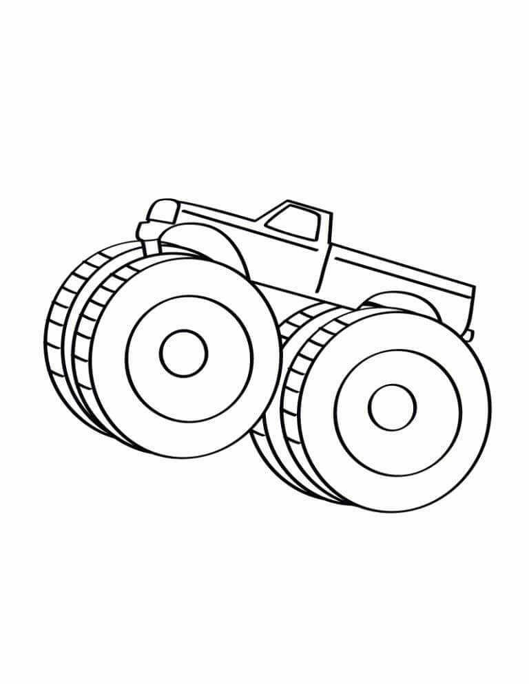 Dibujo de Camin Monstruo Simple 1 para Colorear