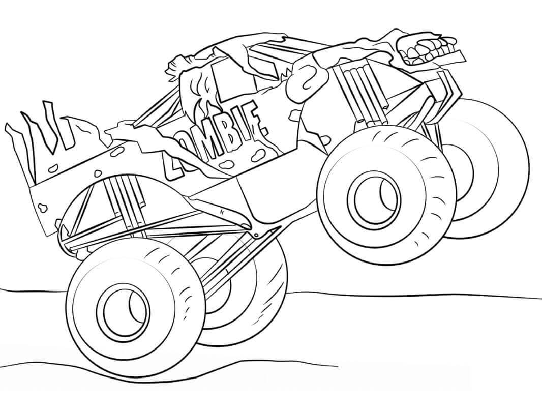 Dibujo de Camin Monstruo Zombi para Colorear