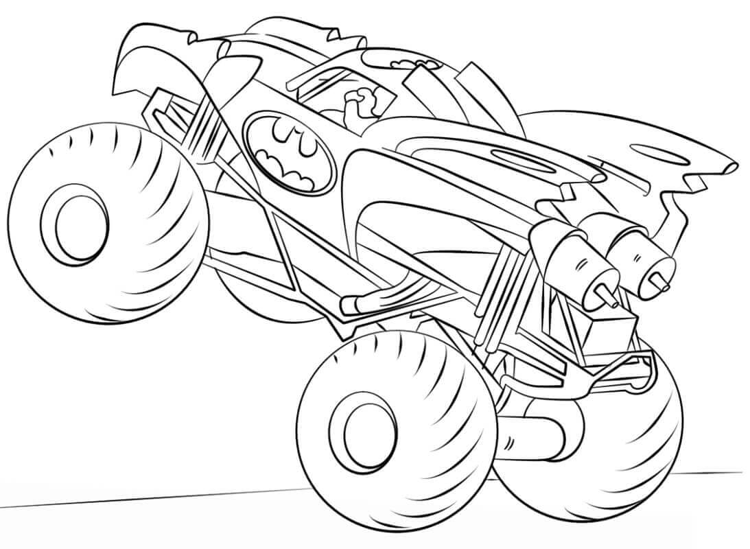 Dibujo de Camin Monstruo de Batman para Colorear