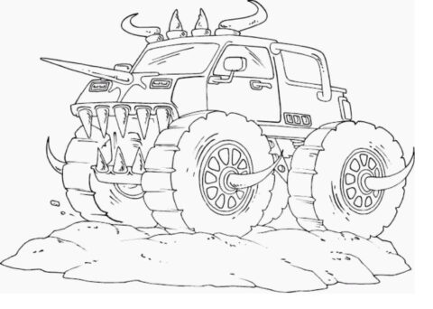 Dibujo de Increble Camin Monstruo para Colorear