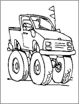 Dibujo de Lindo Camin Monstruo para Colorear