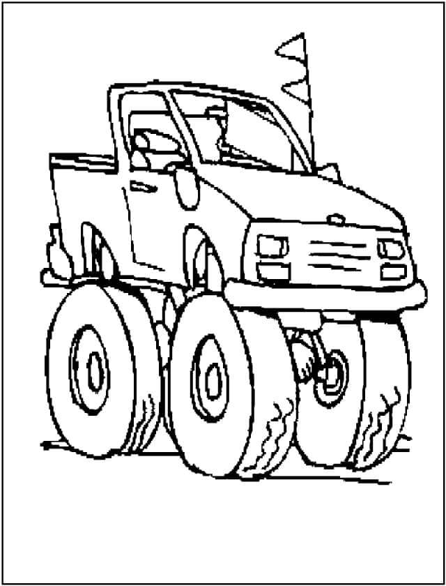 Dibujo de Lindo Camin Monstruo para Colorear
