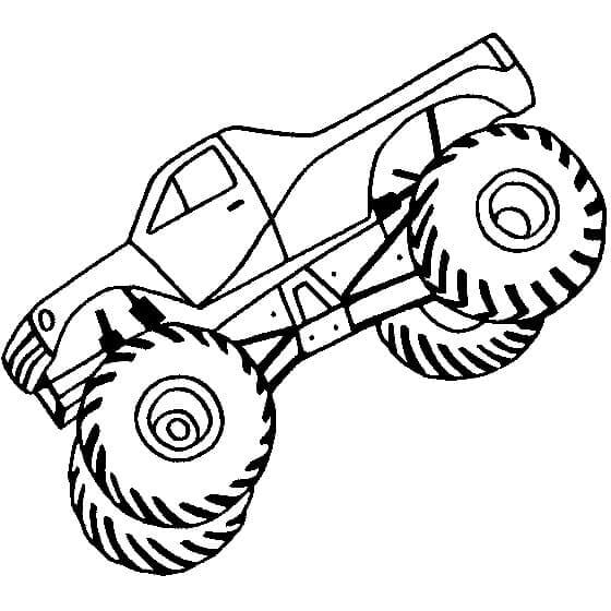 Dibujo de Salto de Camin Monstruo para Colorear