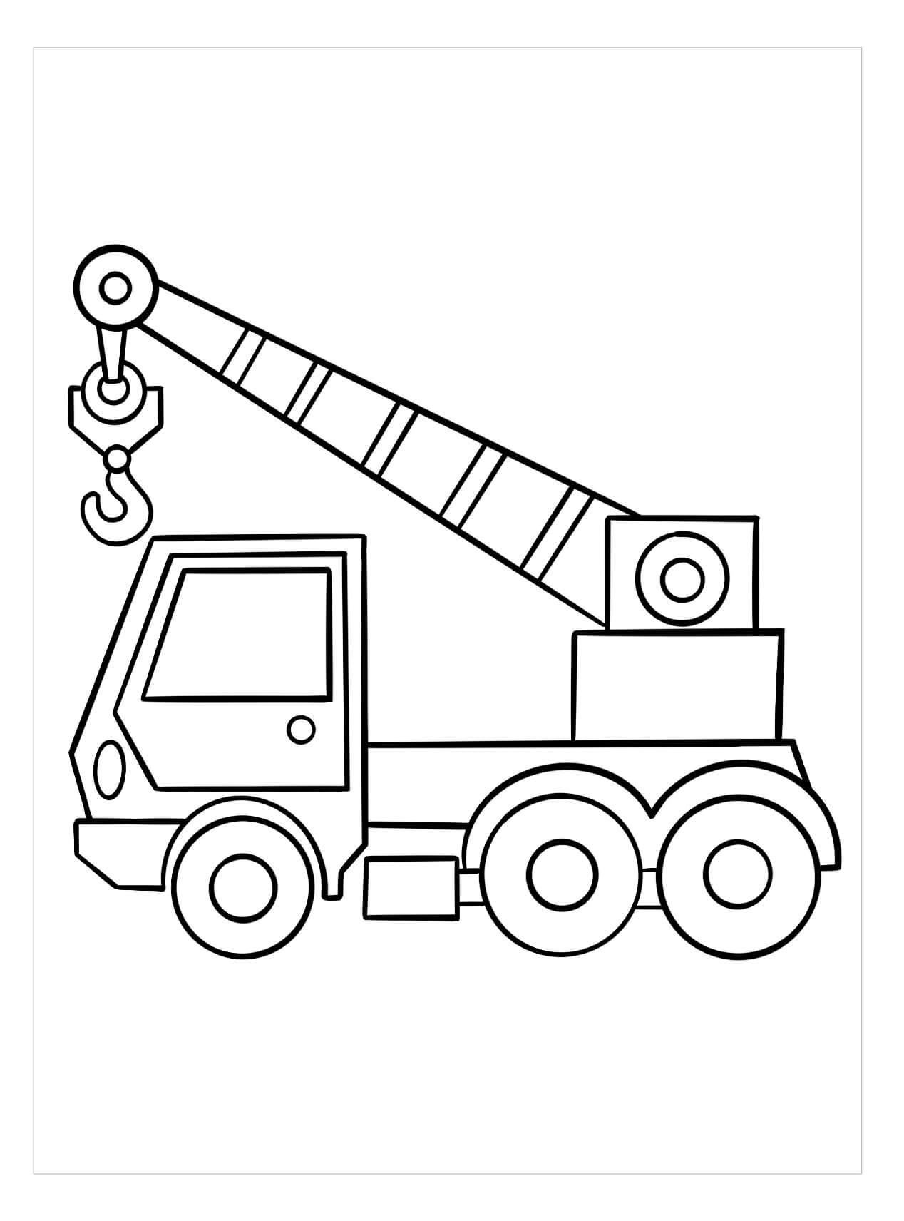 Dibujo de Camión grúa para Colorear
