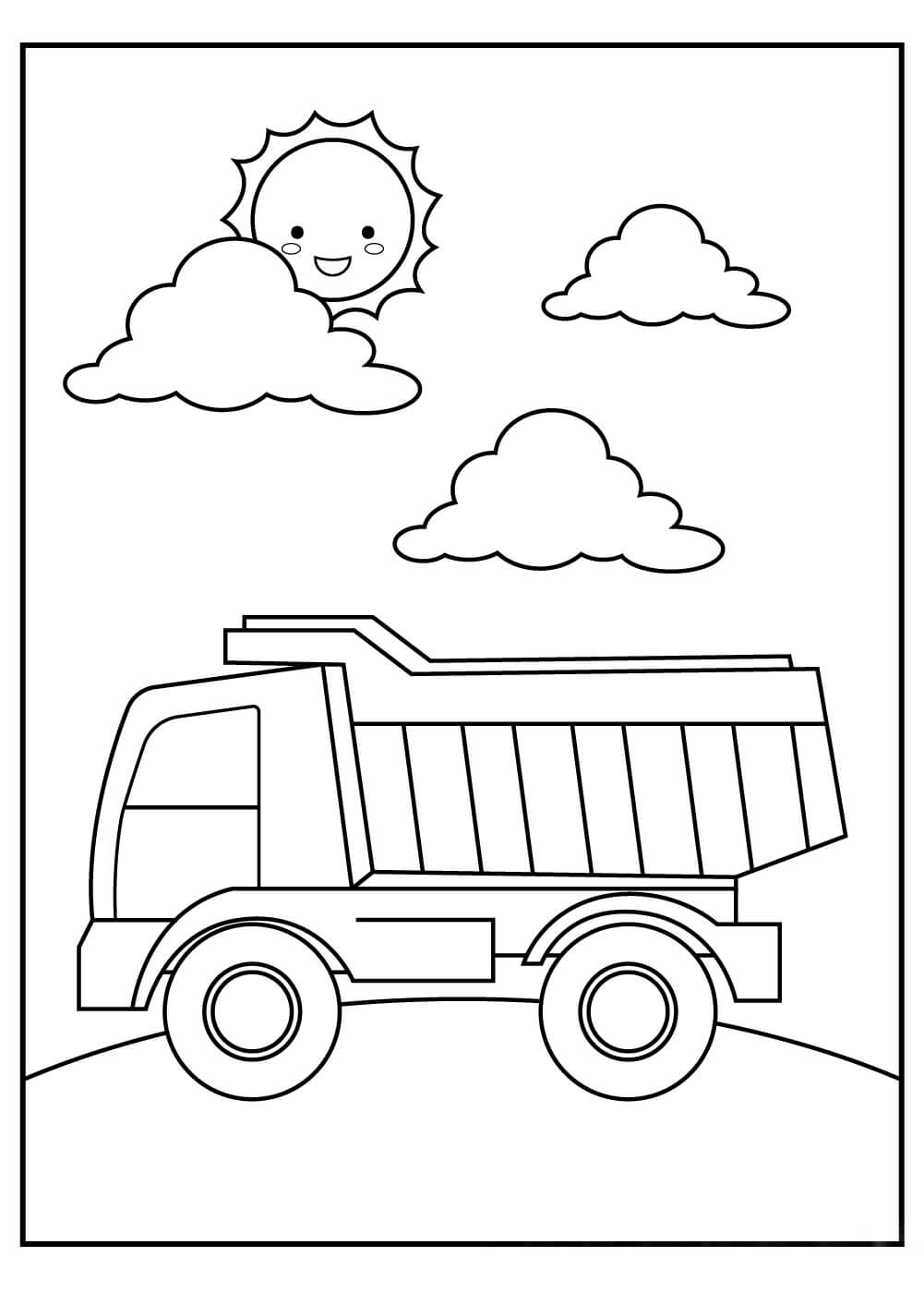 Dibujo de Camión Lindo para Colorear