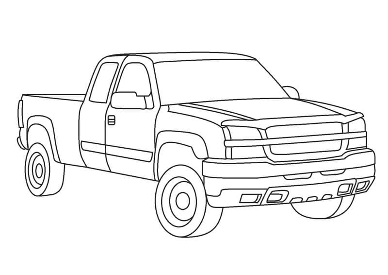 Dibujo de Camioneta básica para Colorear