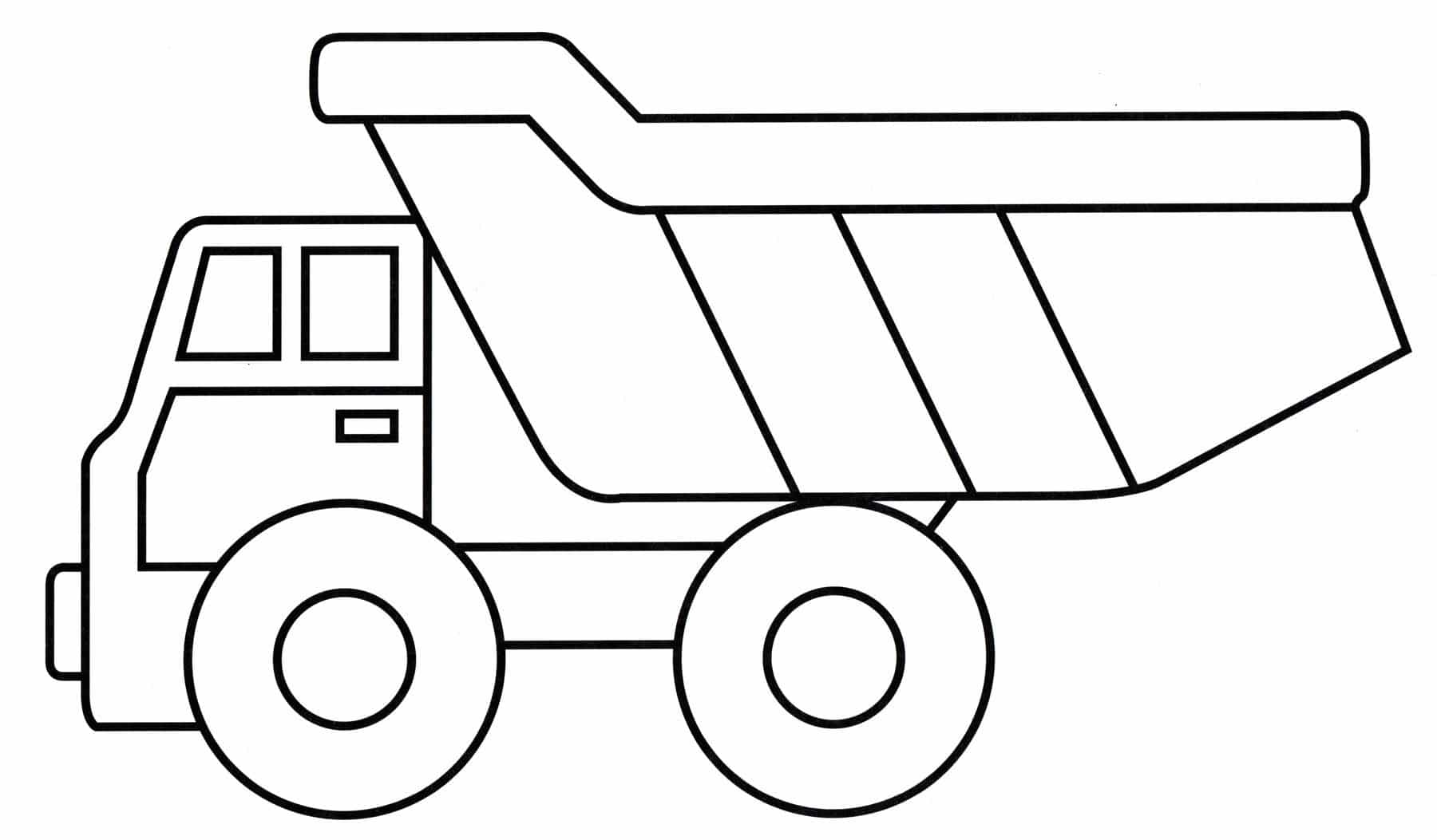 Dibujo de Camioneta fácil para Colorear