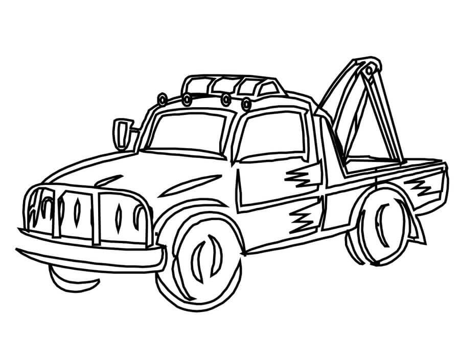 Dibujo de Camión de Remolque para Colorear