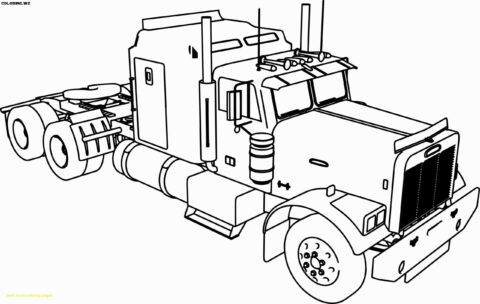 Dibujo de Gran camión para Colorear