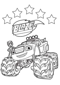 Dibujo de Llamarada del camión Monstruo para Colorear
