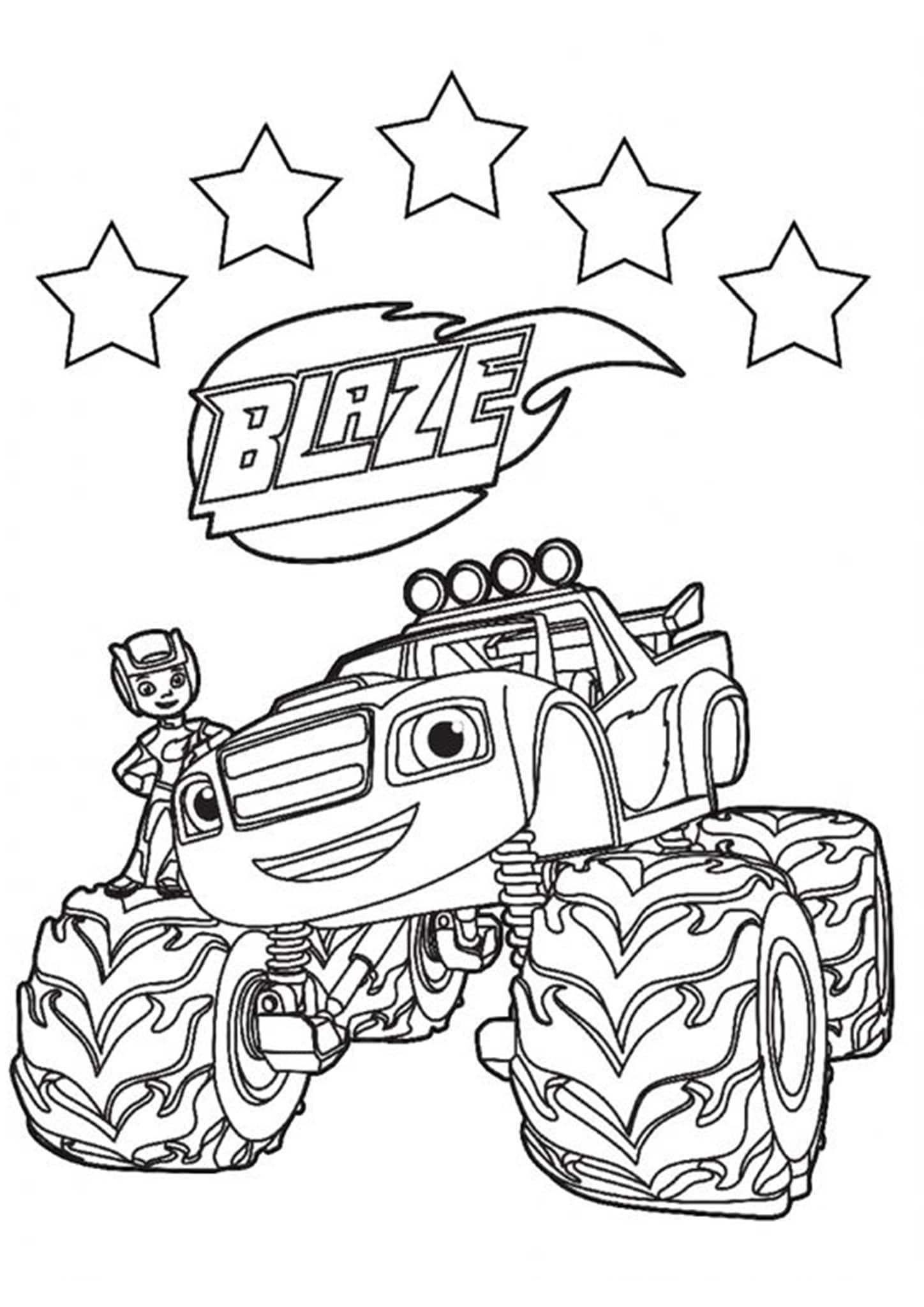 Dibujo de Llamarada del camión Monstruo para Colorear
