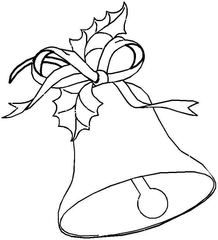 Dibujo de Campana con Hoja para Colorear