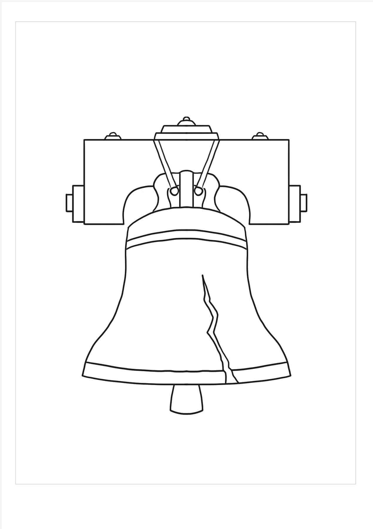Dibujo de Campana de Filadelfia para Colorear