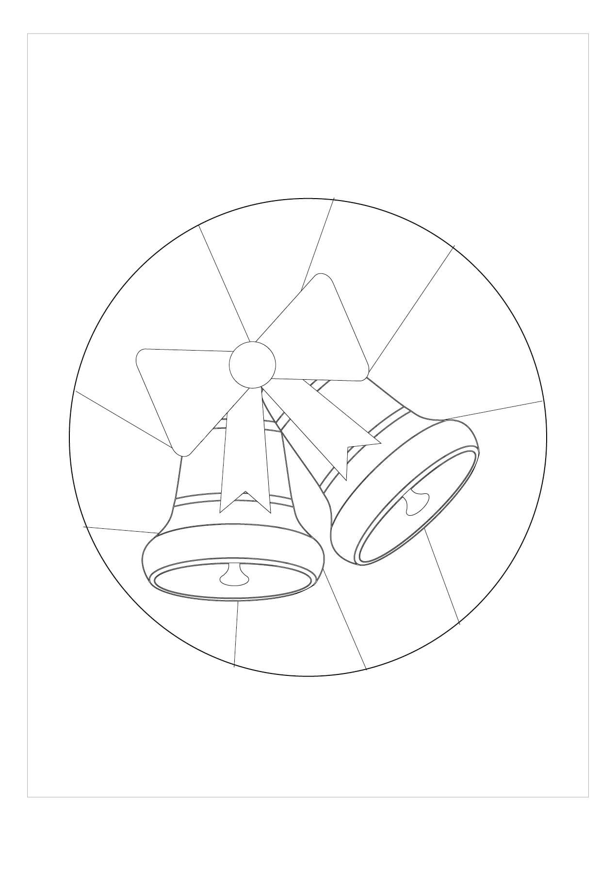 Dibujo de Campana de Vidrieras para Colorear