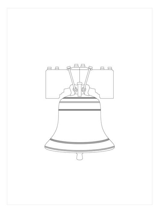 Dibujo de Campana de la Libertad para Colorear