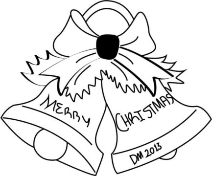 Dibujo de Dos Feliz Navidad para Colorear