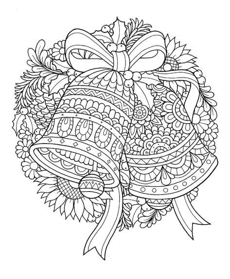 Dibujo de Mandala de Campana para Colorear