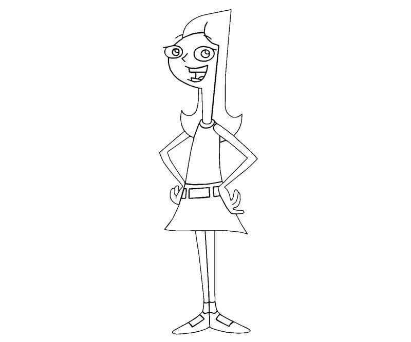 Dibujo de Candace Divertido para Colorear