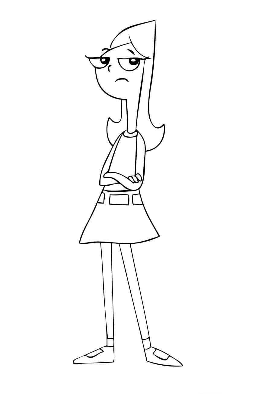 Dibujo de Candace Enojada para Colorear