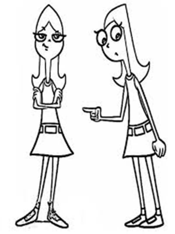 Dibujo de Candace Flynn de Phineas y Ferb para Colorear