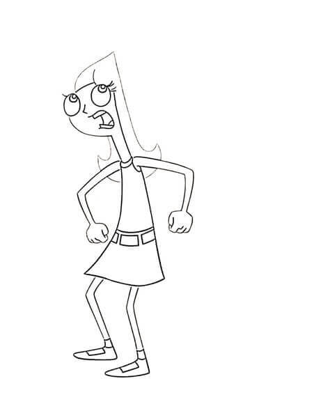 Dibujo de Candace Simple para Colorear