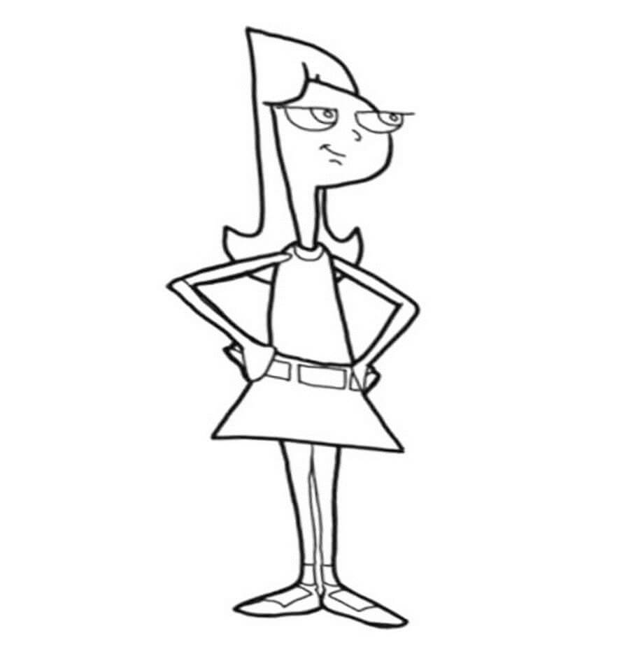 Dibujo de Candace Sonriendo para Colorear