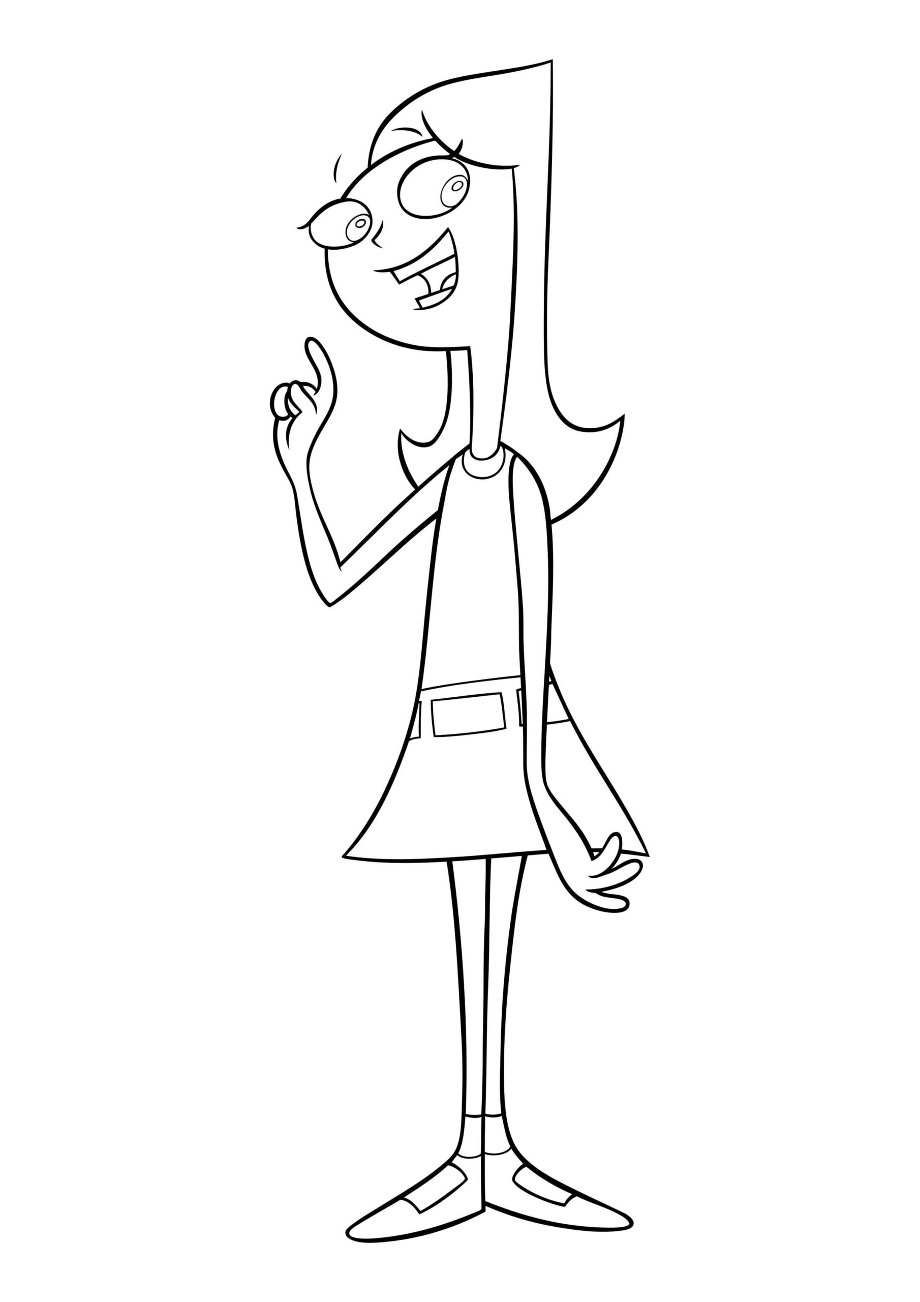 Dibujo de Candace Tmido Scaled para Colorear