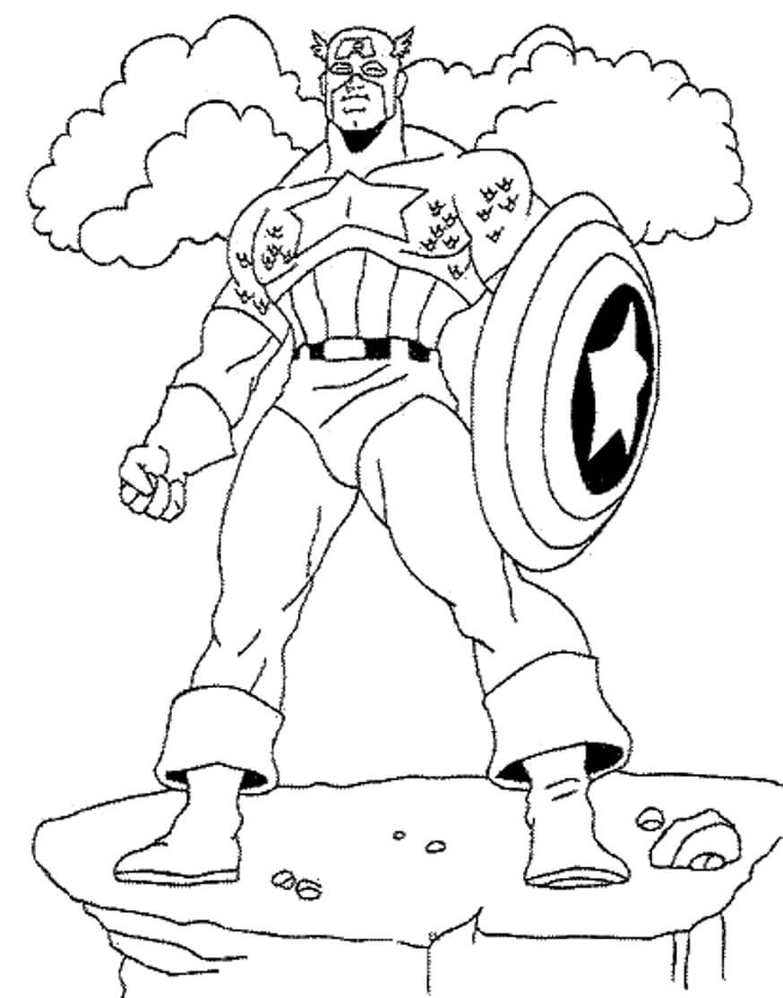 Dibujo de Captain América para Colorear